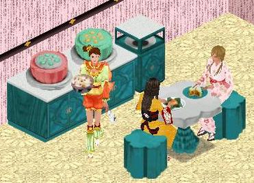 Sims 1 lotus dining set