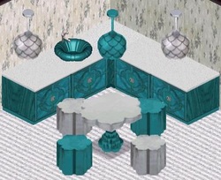 Sims 1 lotus dining set